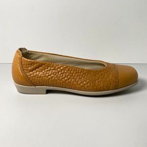 SAS Maui Ballet Womens 5 M Flats Brown Tan Slip On Woven Shoes